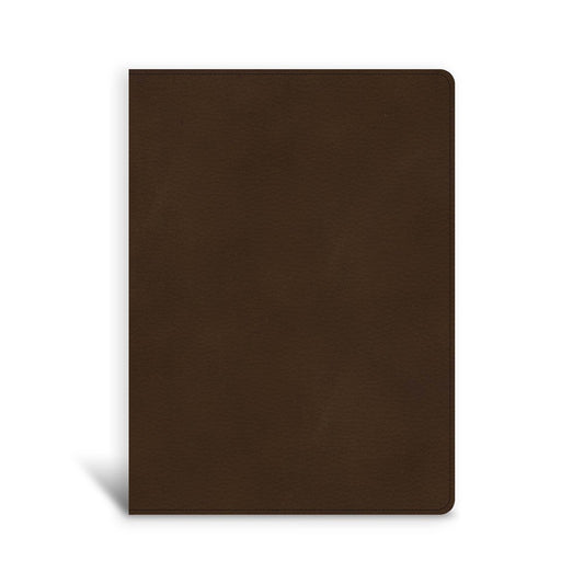 CSB Single-Column Wide-Margin Bible-Brown LeatherTouch