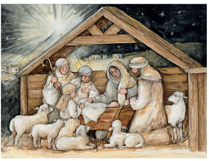 Card-Boxed-Nativity Hues (Box Of 12)