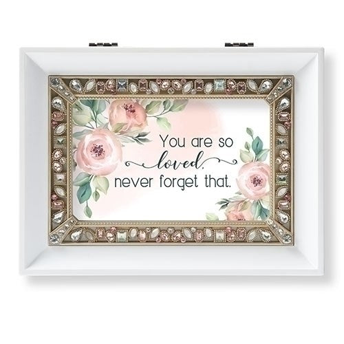 Music Box-You Are So Loved-White/Unchained Melody (8" X 6.25" X 2.75")