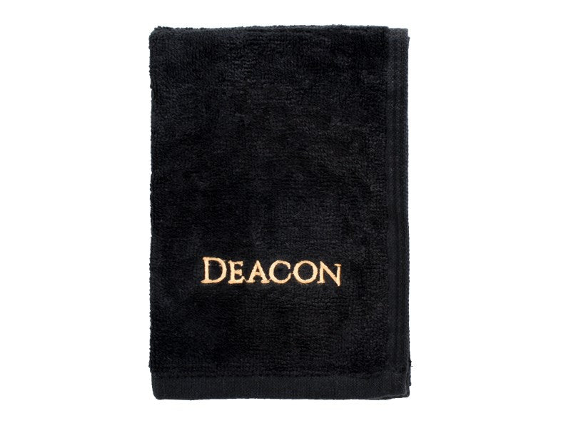 Towel-Deacon-Black w/Gold Lettering