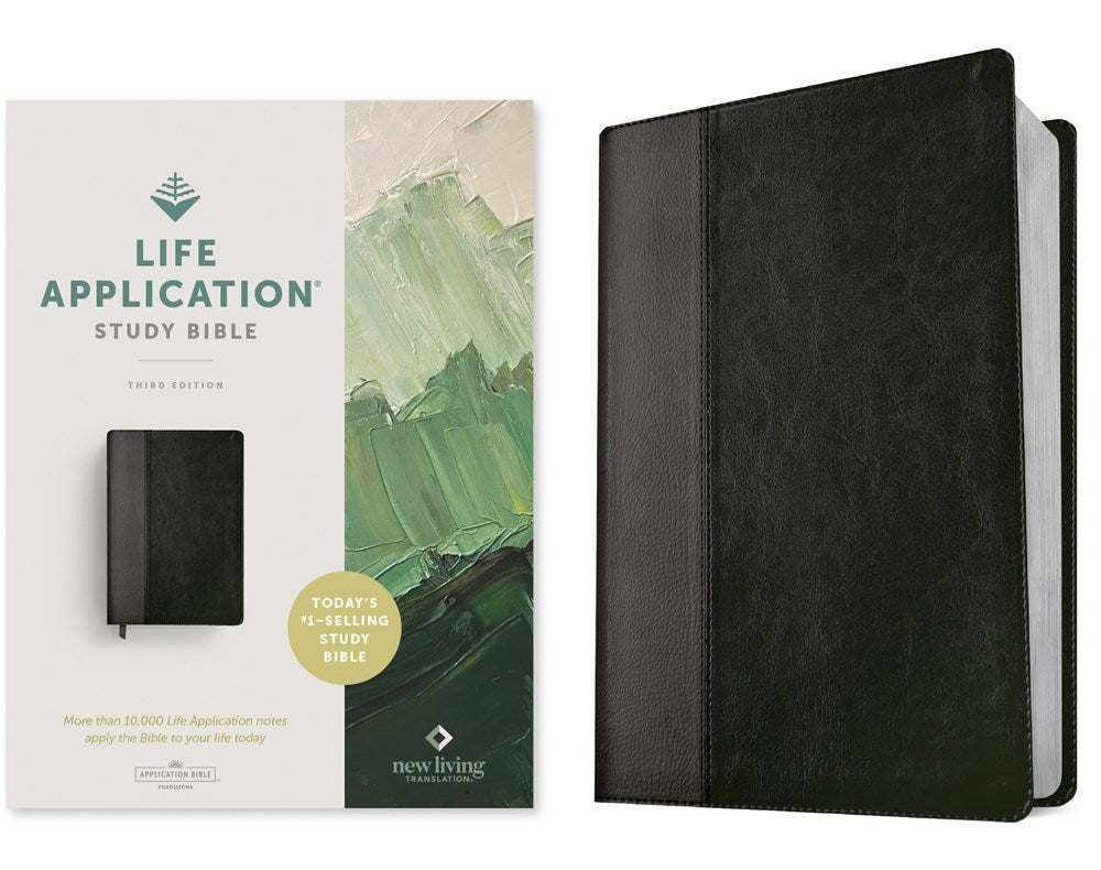 NLT Life Application Study Bible (Third Edition)-RL-Black/Onyx LeatherLike