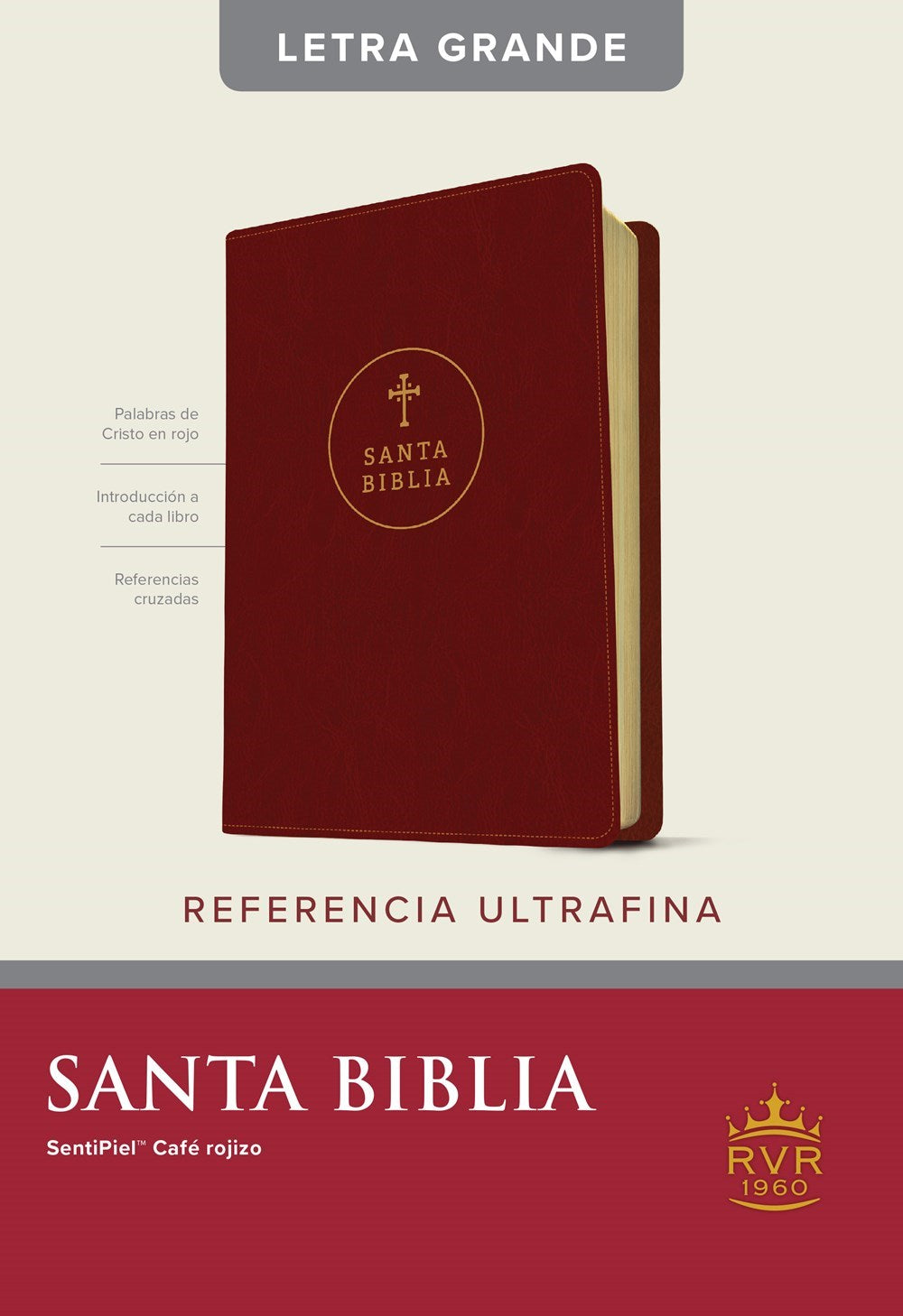RVR 1960 Edicion de Referencia Ultrafina Letra Grande (Slimline Reference Edition/Large Print)-Brown LeatherLike