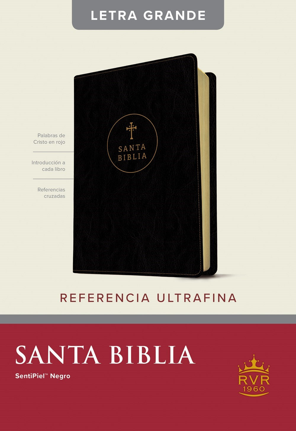 RVR 1960 Edicion de Referencia Ultrafina Letra Grande (Slimline Reference Edition/Large Print)-Black LeatherLike