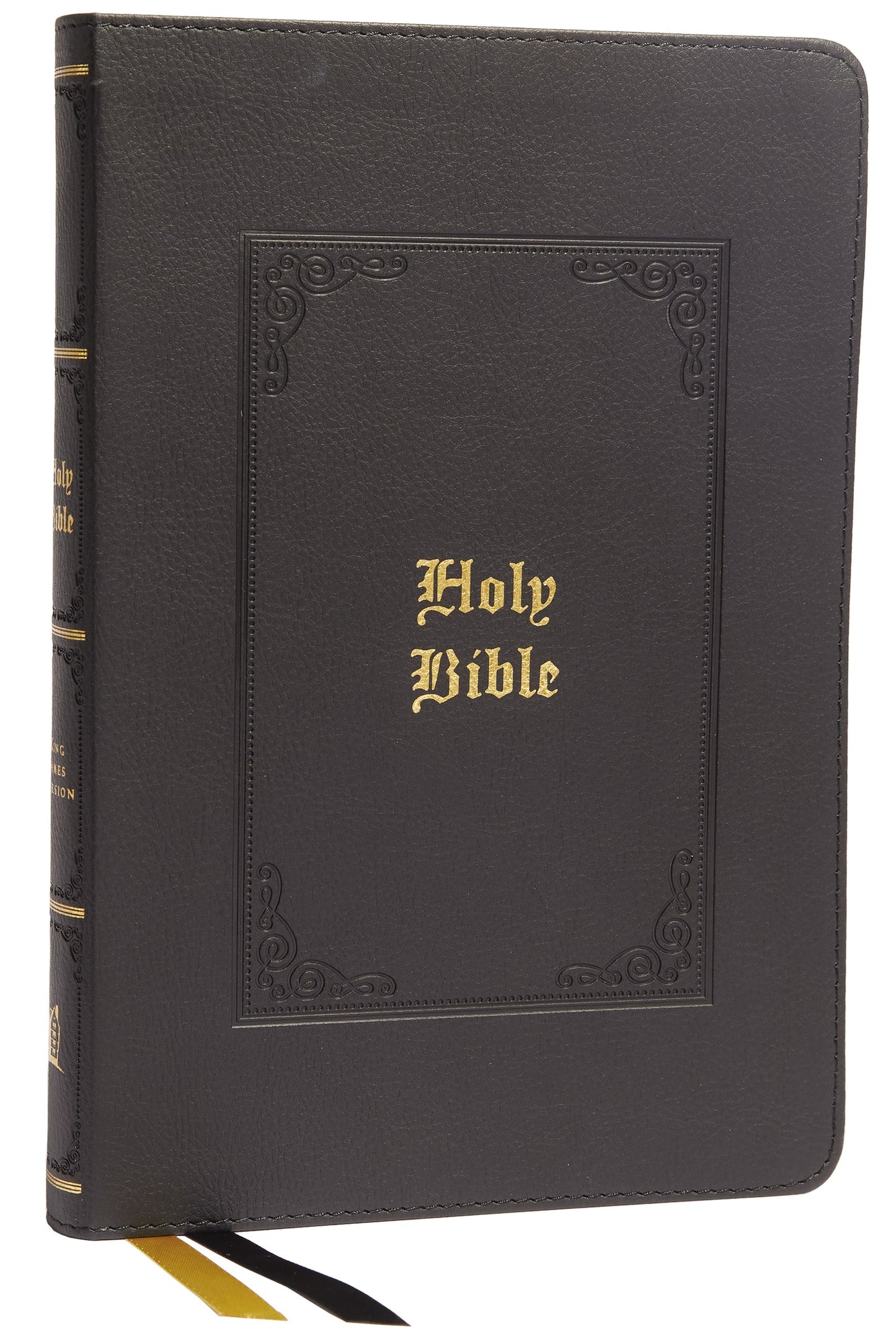 KJV Thinline Large Print Bible Vintage Series (Comfort Print)-Black Leathersoft