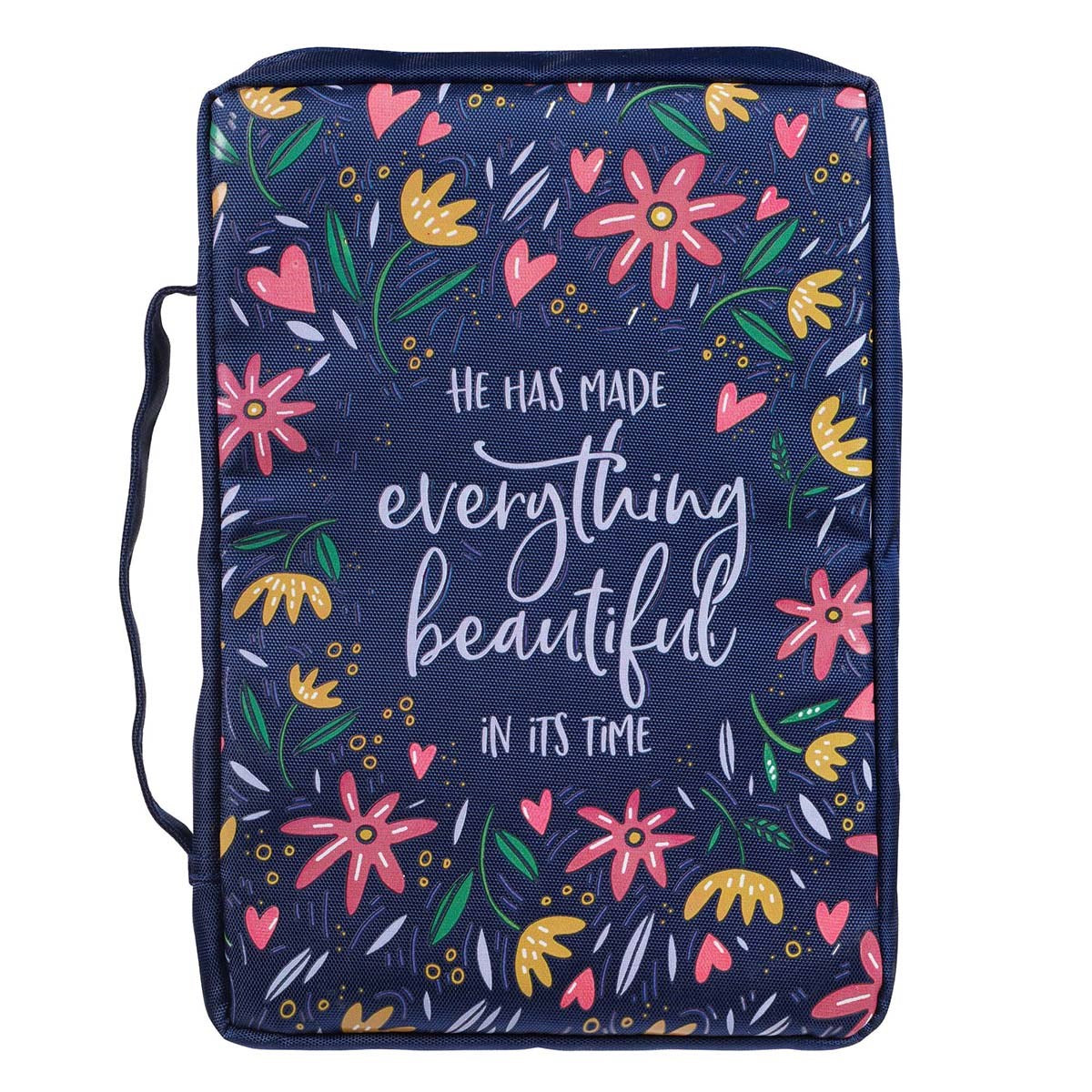 Bible Cover-Value-Everything Beautiful Ecclesiastes 3:11-Navy-MED