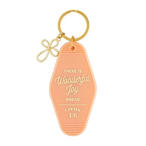 Key Tag-Motel Style-Wonderful Joy Ahead (1Peter 1:6) (1.75" x 3.5")
