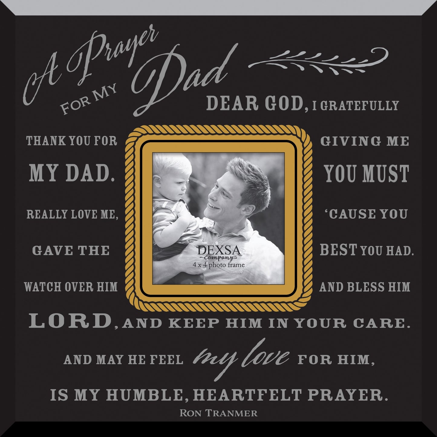 Glass Photo Frame-Prayer For My Dad (12 X 12)