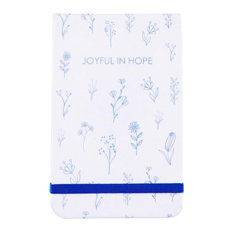 Linen Notepad-Joyful in Hope-Hardcover w/Elastic Closure (3.5" x 5.5")