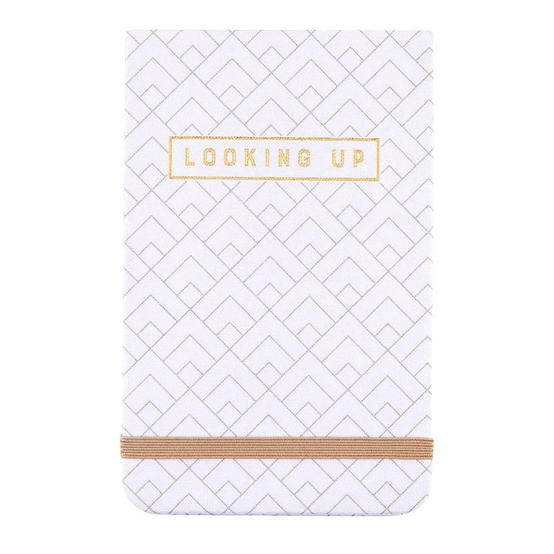 Linen Notepad-Looking Up-Hardcover w/Elastic Closure (3.5" x 5.5")