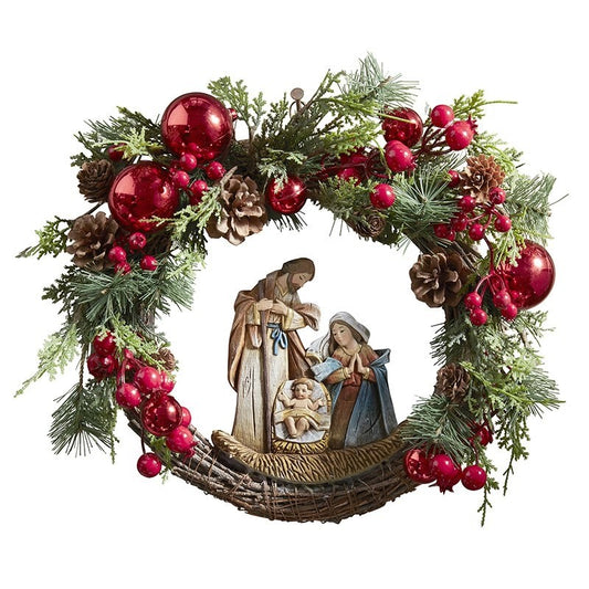 Nativity Wreath (7.125" x 16.5" x 4.75")