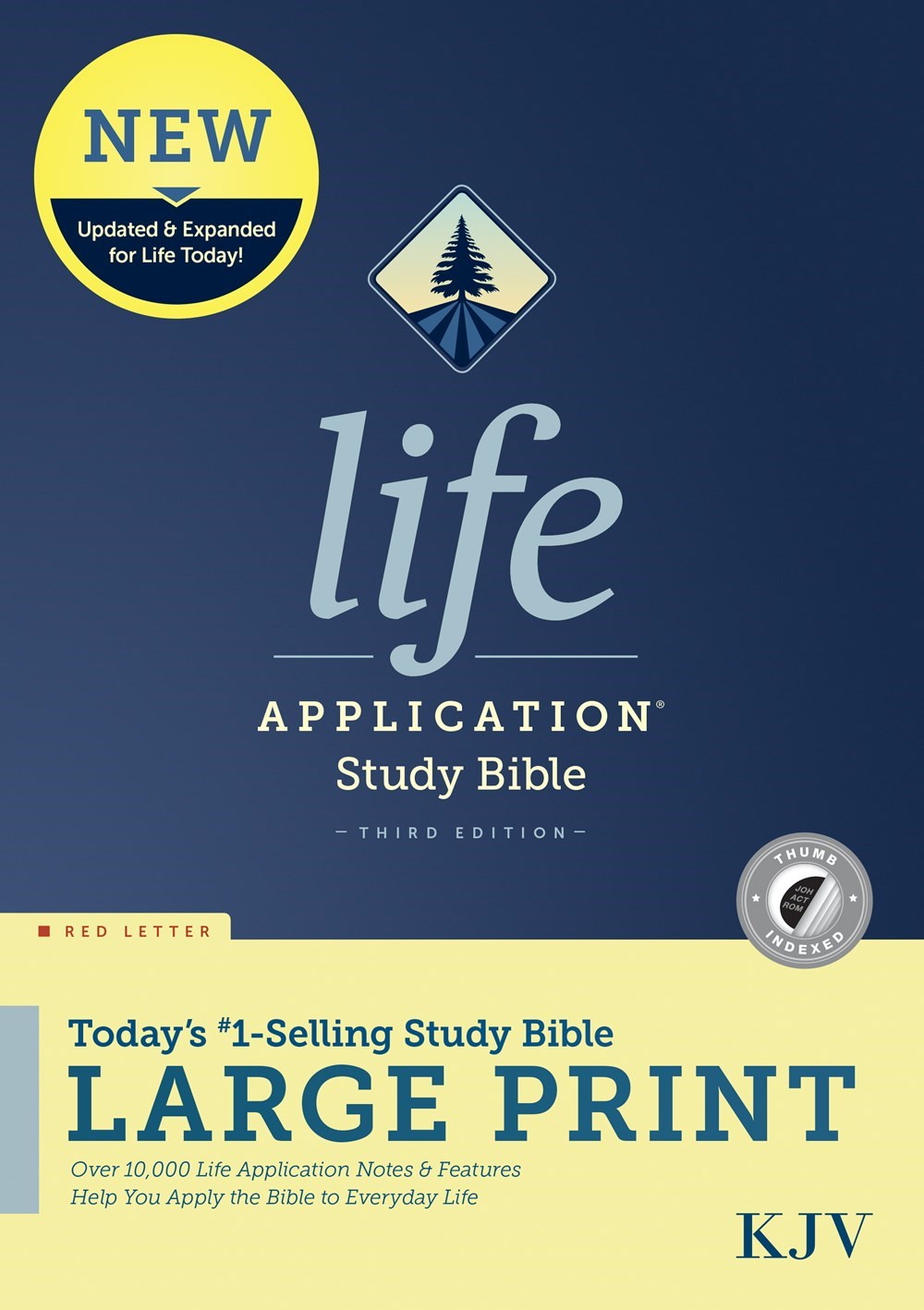 KJV Life Application Study Bible/Large Print (Third Edition)-RL-Hardcover Indexed