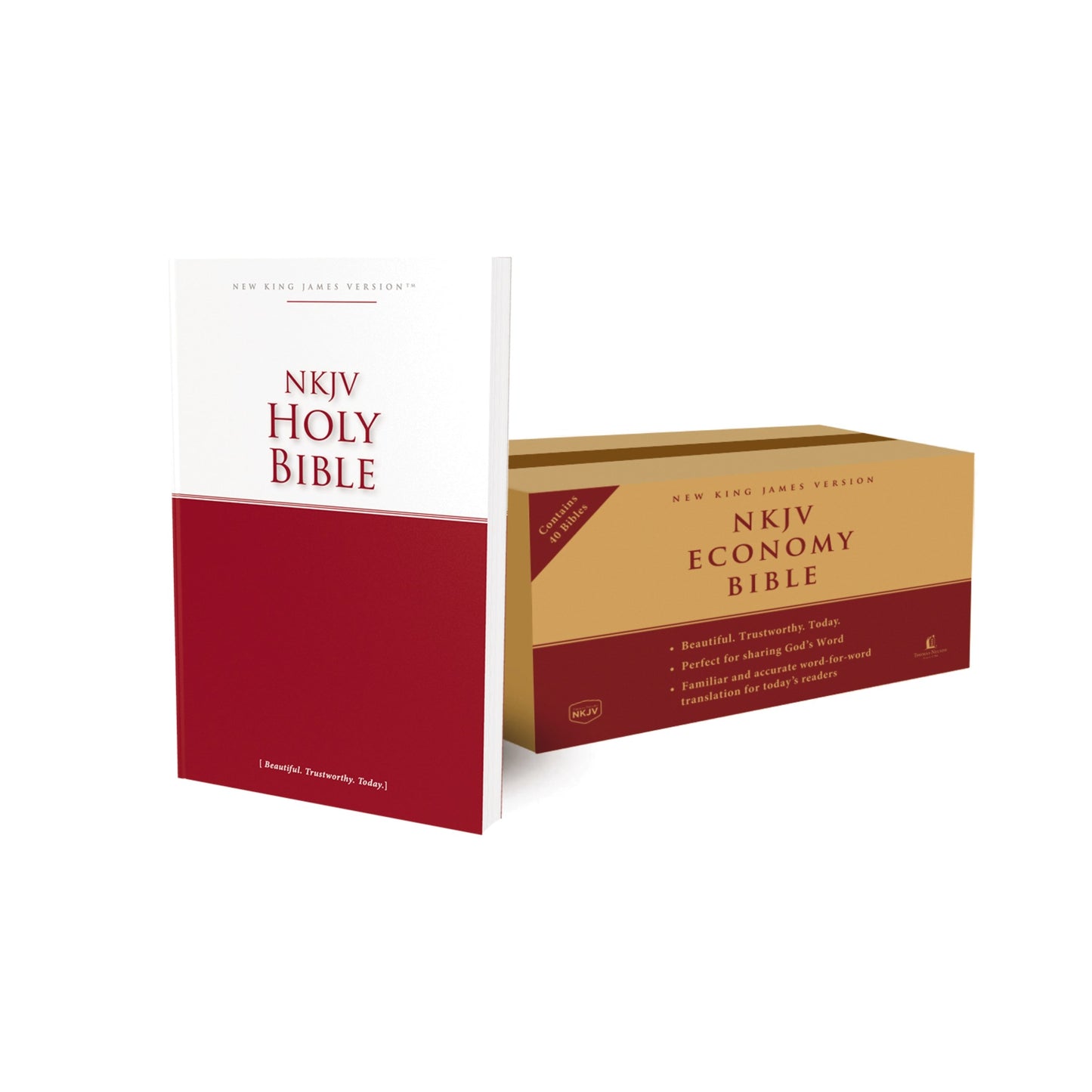 NKJV Holy Bible Economy Bible (Case Of 40)-Softcover