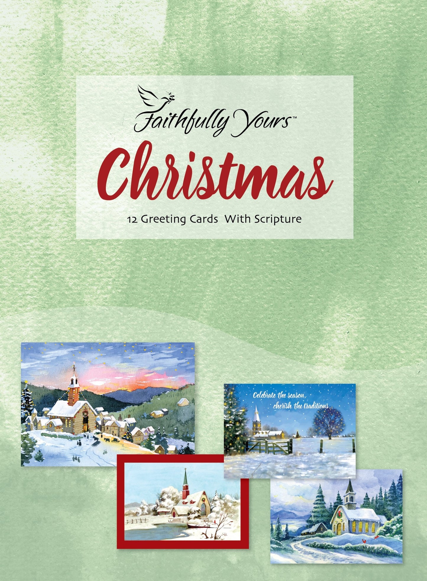 Boxed Card-Value-Headed To Church-Christmas Assorted (Box Of 12)