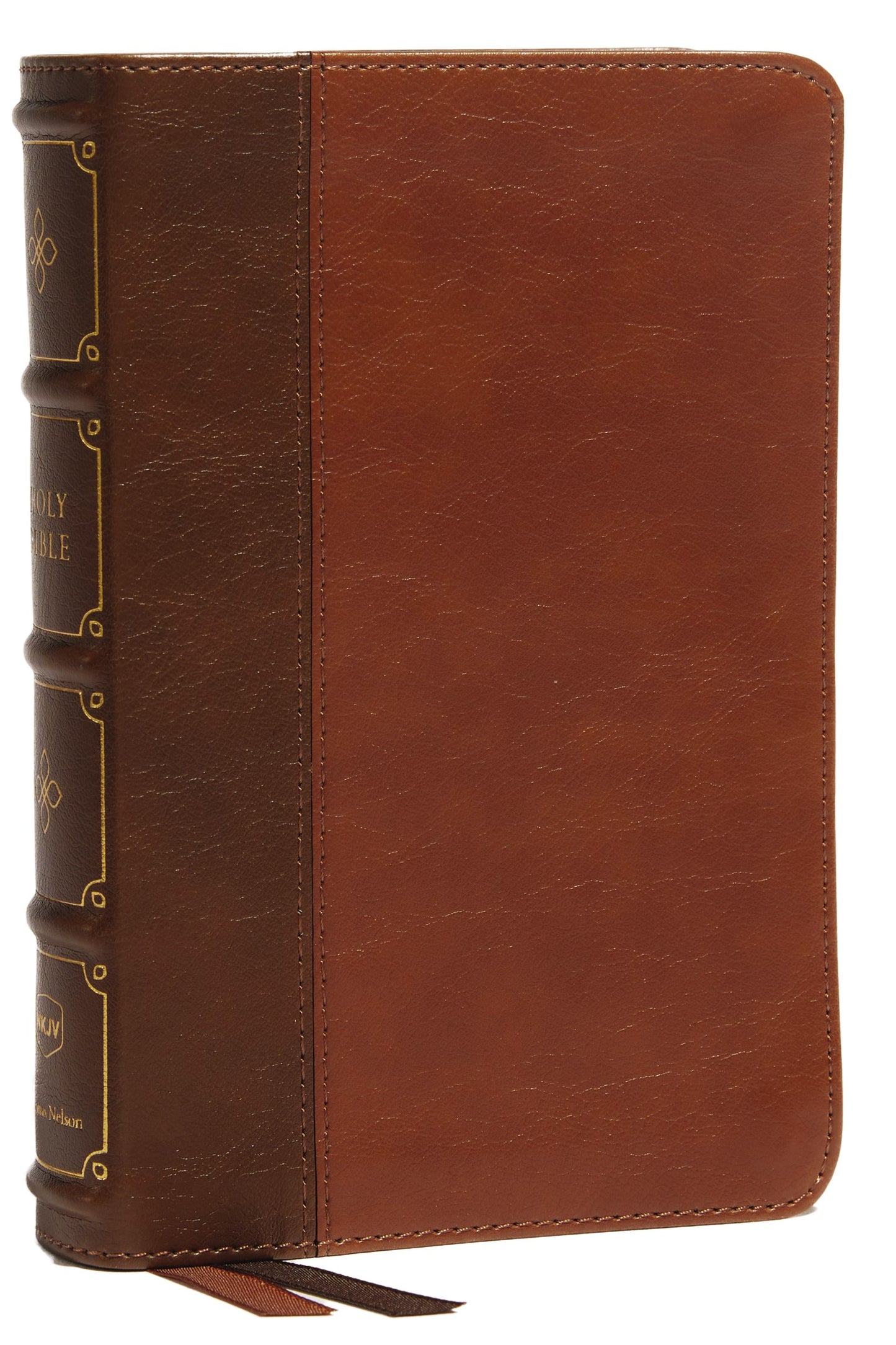 NKJV Comact Bible Maclaren Series (Comfort Print)-Brown Leathersoft