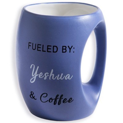 Mug-Fueled By Yeshua & Coffee (13 oz)-Purple Stoneware (#71162)