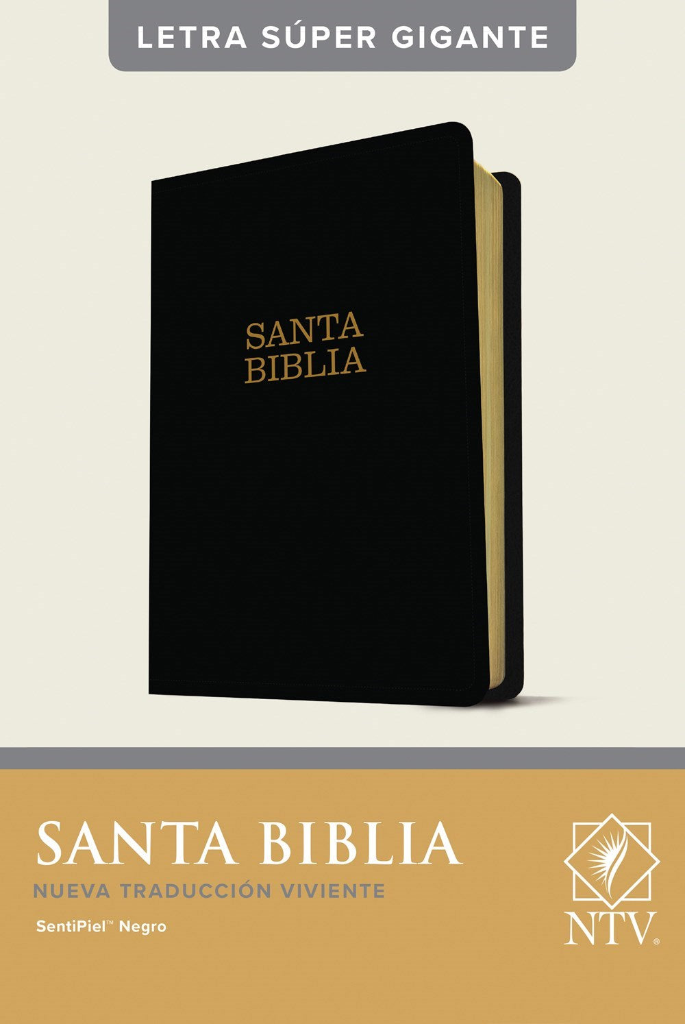 NTV Super Giant Print Bible (Santa Biblia Letra Super Gigante)-Black LeatherLike