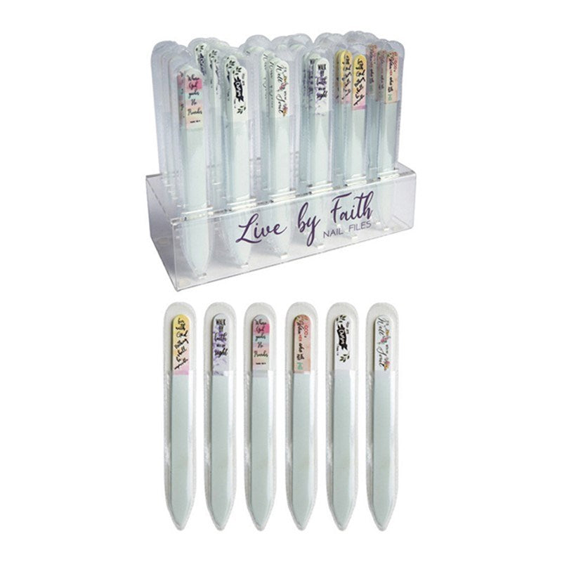 Fingernail File-Live By Faith w/Display (Set Of 36)