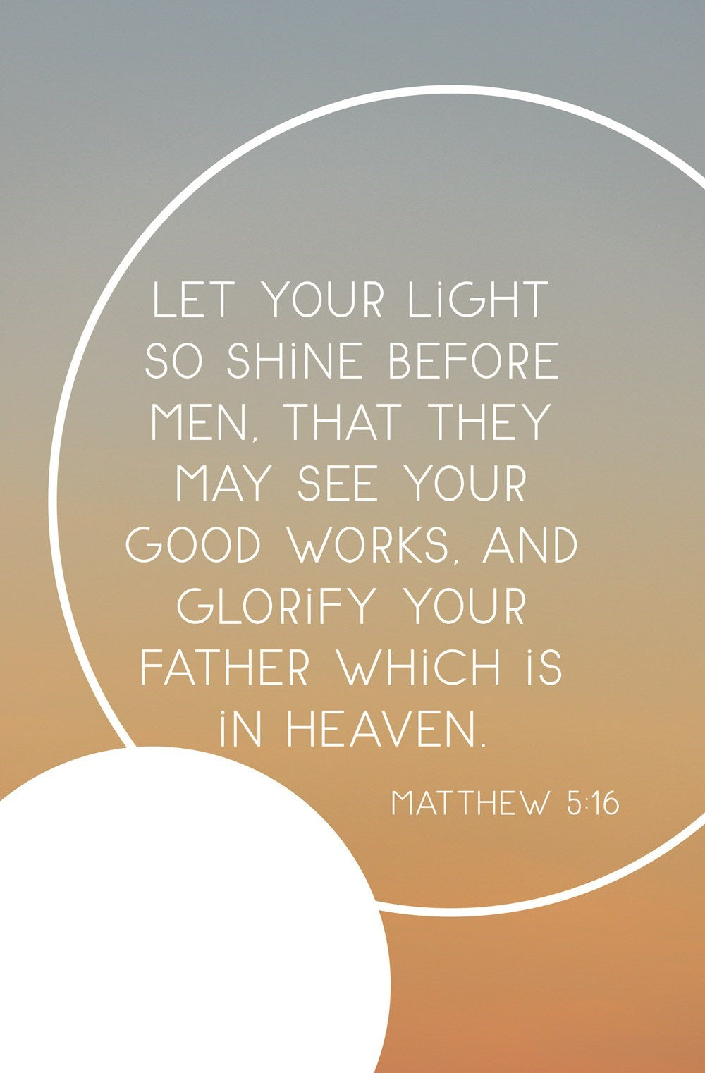 Bulletin-Let Your Light So Shine Before Men (Matthew 5:16) (Pack Of 100)