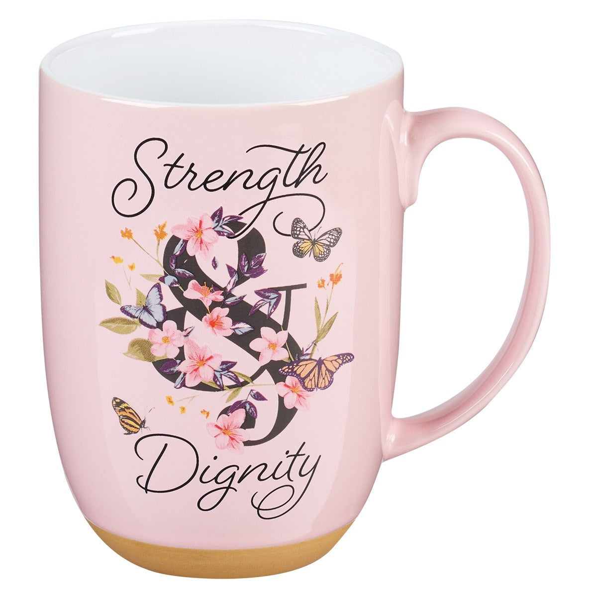 Mug-Strength & Dignity-Pink Butterfly Garden (MUG767)