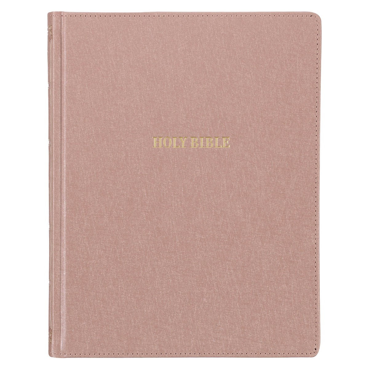 KJV Large Print Note-Taking Bible-Pearlescent Mauve Faux Leather Hardcover