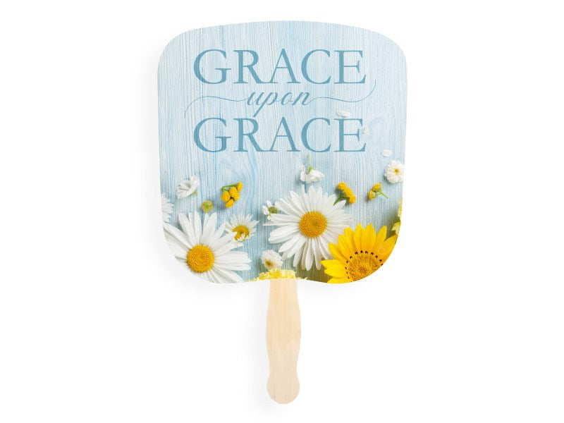 Hand Fan-Grace Upon Grace (Pack of 50)