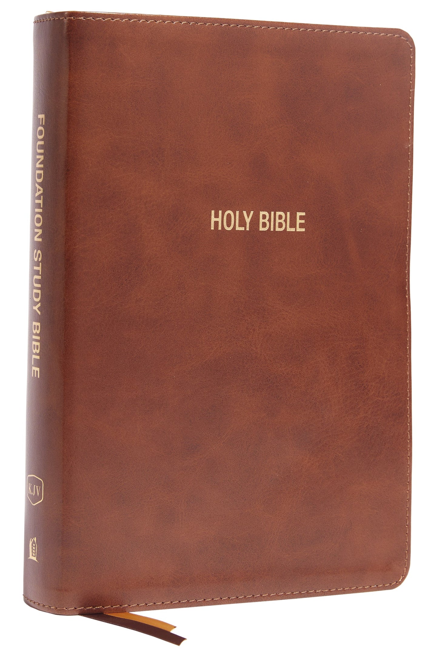 KJV Foundation Study Bible/Large Print (Comfort Print)-Brown Leathersoft Indexed