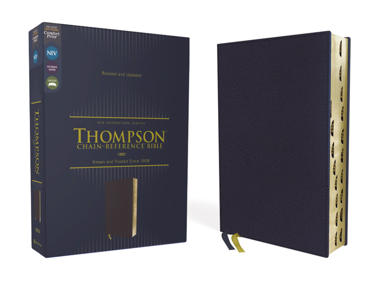 NIV Thompson Chain-Reference Bible (Comfort Print)-Navy Leathersoft Indexed