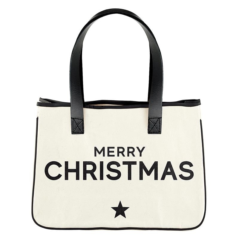 Mini Tote Bag-Merry Christmas (11"" X 9.5"")-Canvas