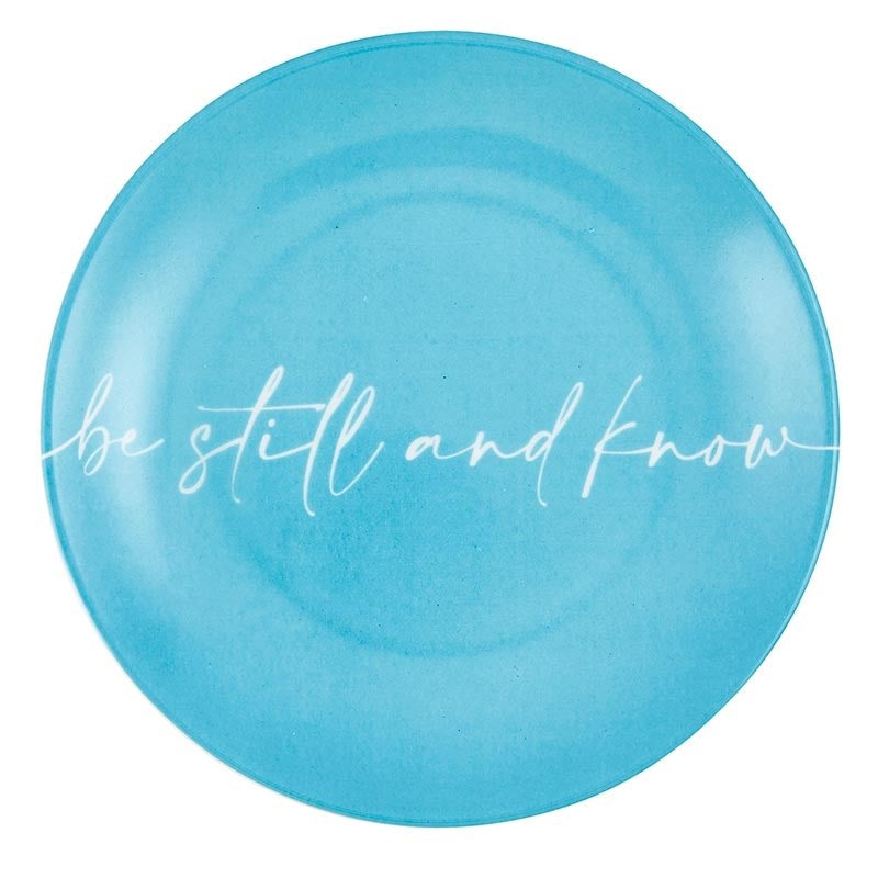 Trinket Tray-Be Still And Know (5"D)
