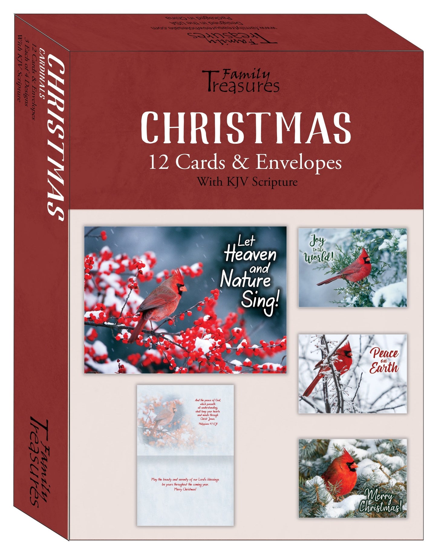 Boxed Card-Christmas-Cardinals (Box Of 12)