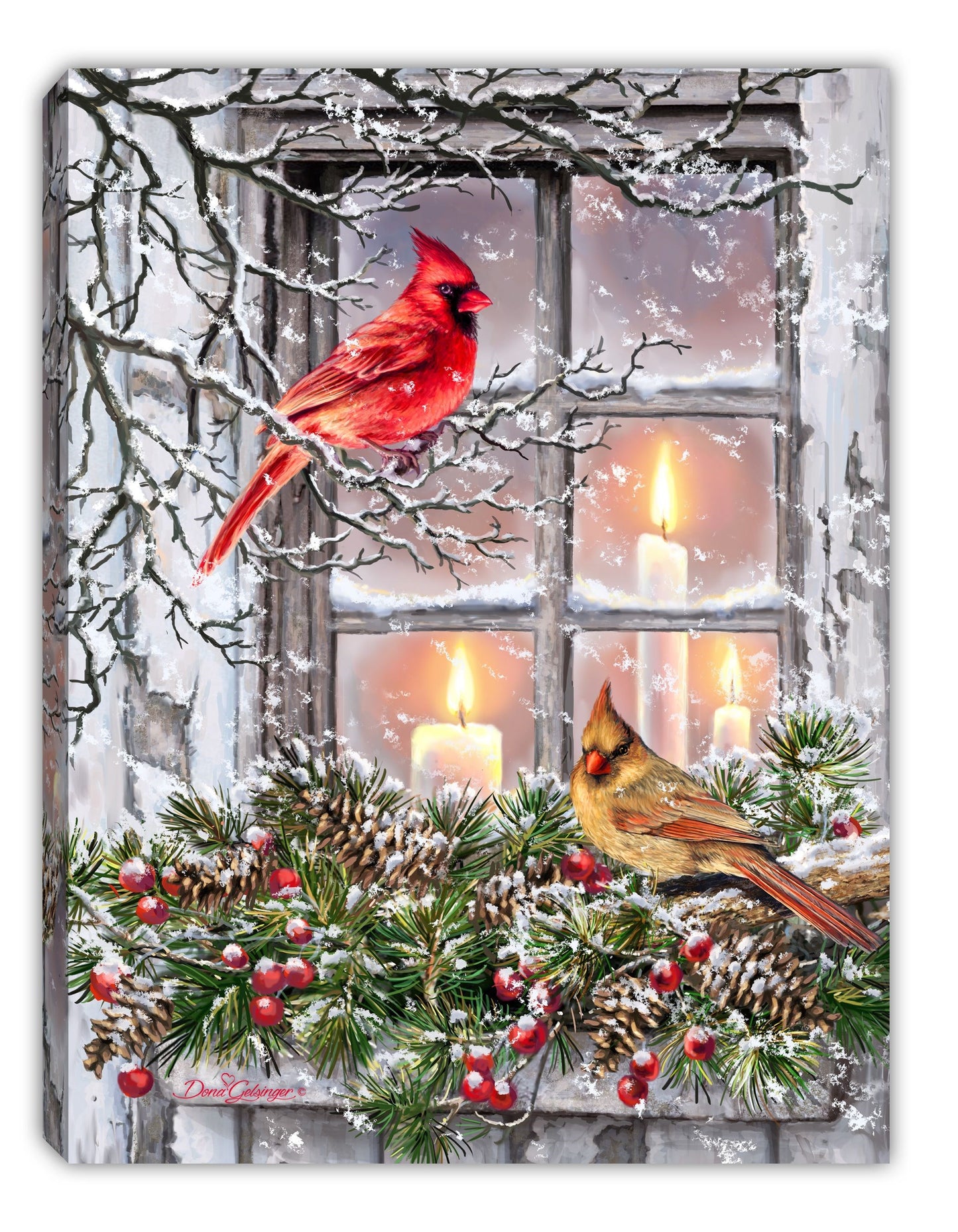 Mini Canvas-Together For Christmas-LED Tabletop w/Timer (8" x 6")