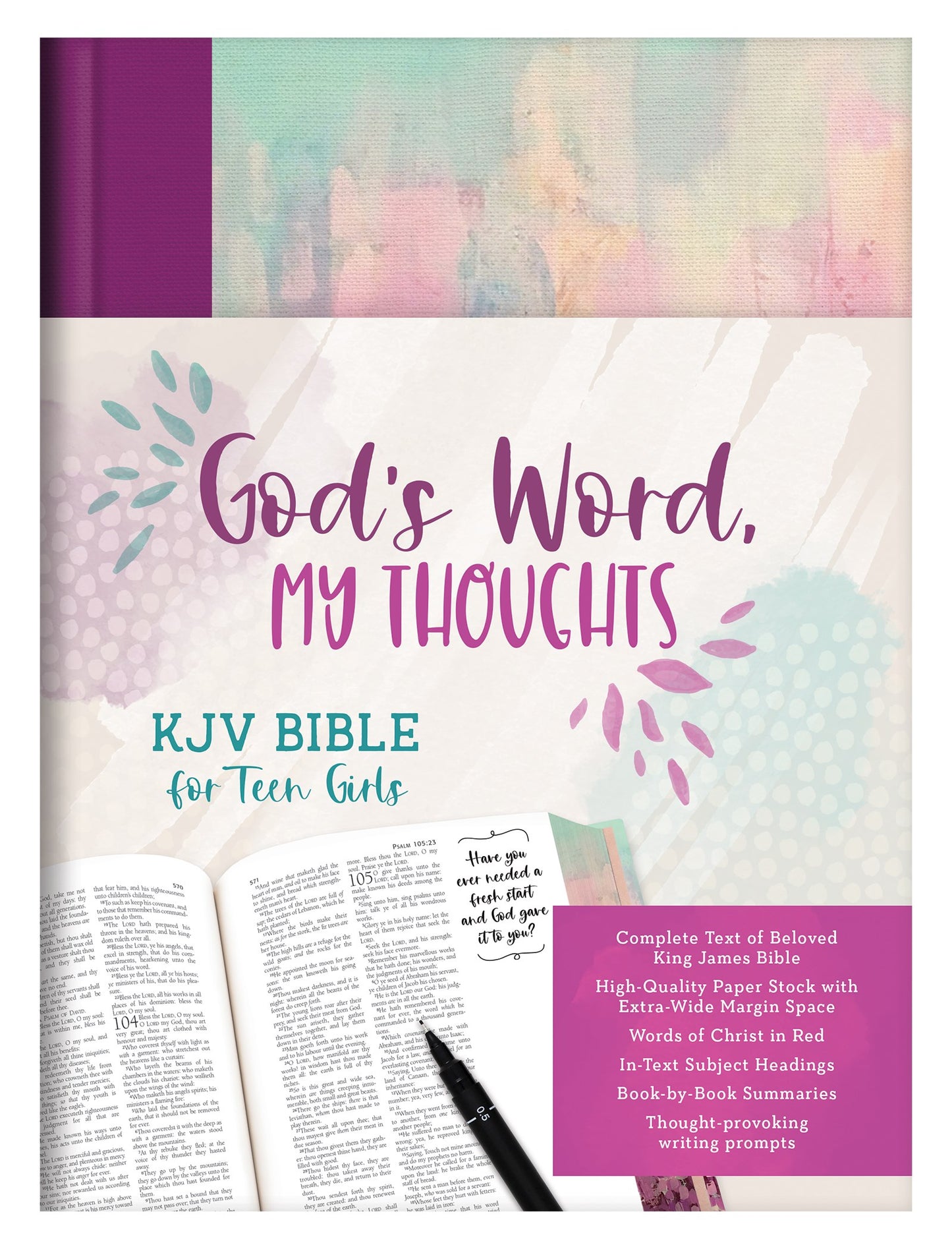 KJV God's Word My Thoughts Bible For Teen Girls-Hardcover