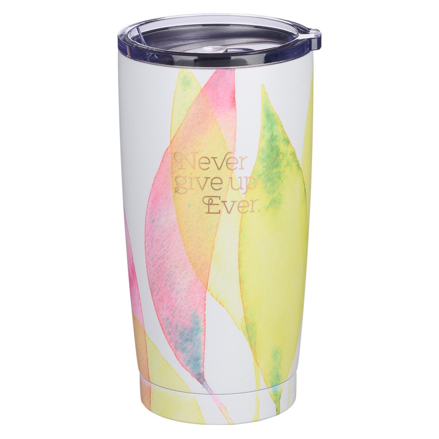 Travel Mug-Citrus Leaves/Never Give Up (Stainless)