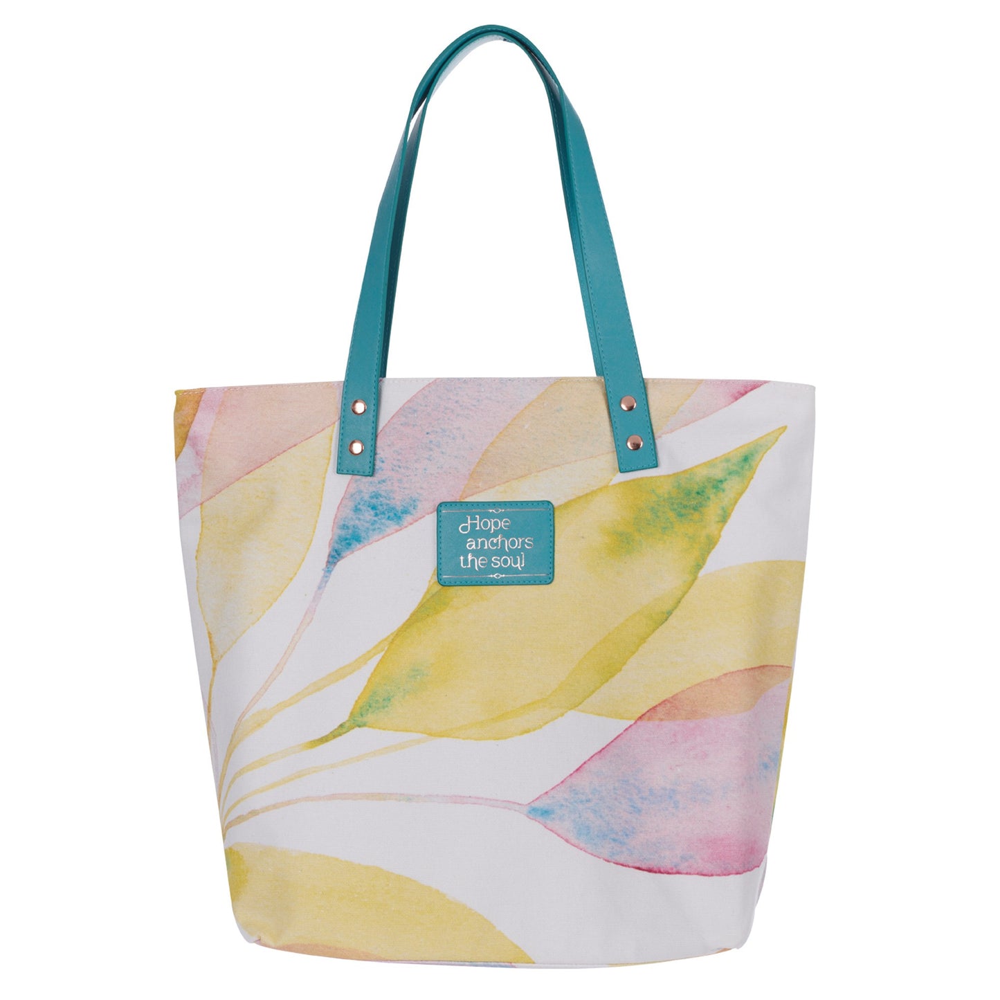 Tote Bag-Canvas-Citrus Leaves/Hope Anchors The Soul