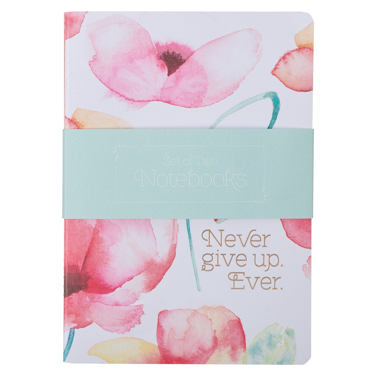 Notebook Set-Coral Poppies (Set Of 2)