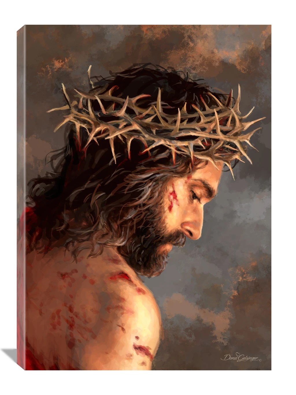 Frameless Canvas-Crown Of Thorns (10 x 14)