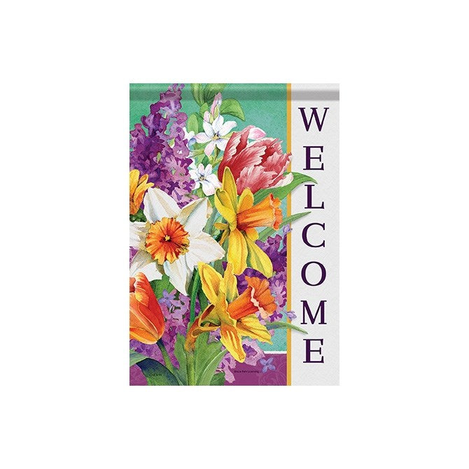 Flag-Garden-Durasoft-Welcome Garden/Easter Flowers (12.5" x 18")
