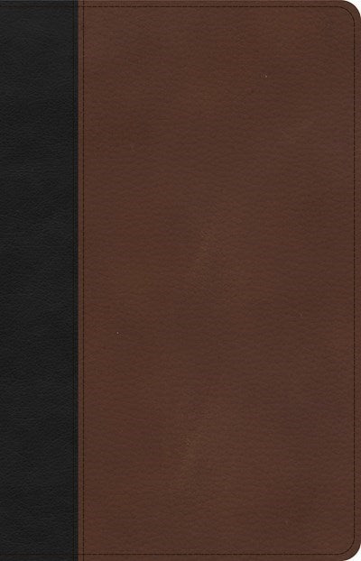 CSB Thinline Bible-Black/Brown LeatherTouch