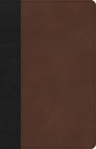CSB Thinline Bible-Black/Brown LeatherTouch