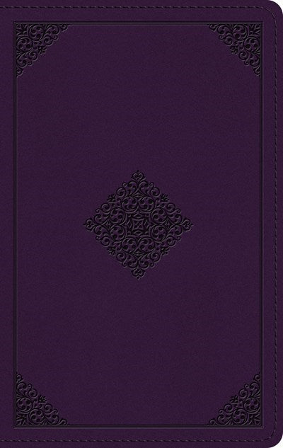 ESV Large Print Personal Size Bible-Lavender Ornament Design TruTone