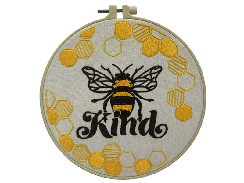 Embroidery Kit-Bee Kind (8")