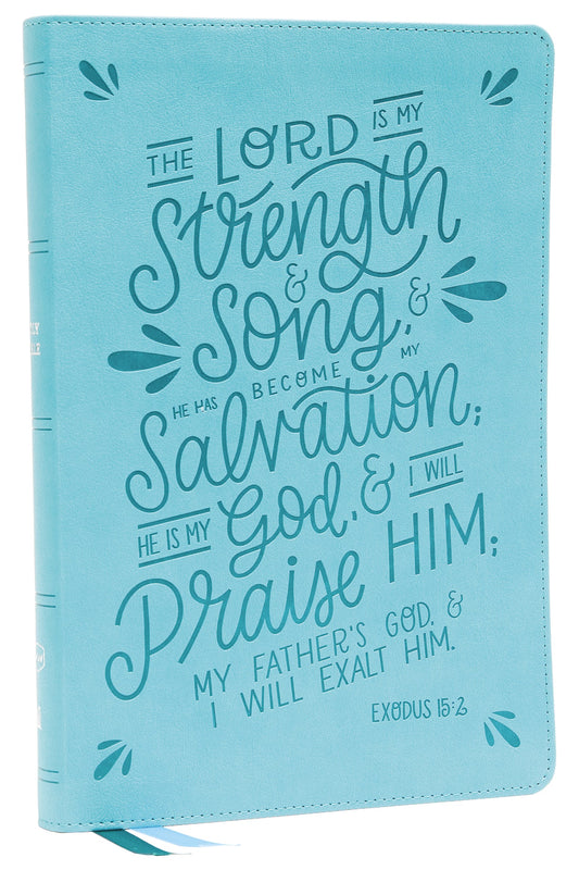 NKJV Thinline  Bible  Verse Art Cover Collection (Comfort Print)-Teal Leathersoft
