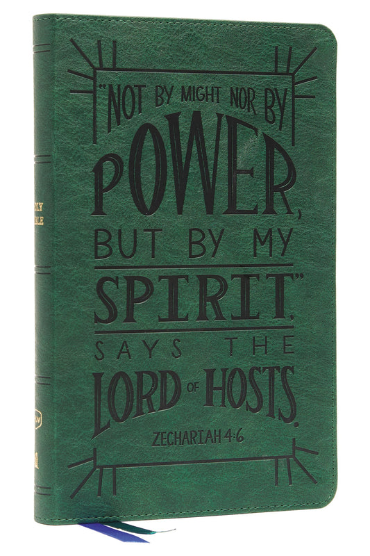NKJV Thinline Youth Edition Bible  Verse Art Cover Collection (Comfort Print)-Green Leathersoft