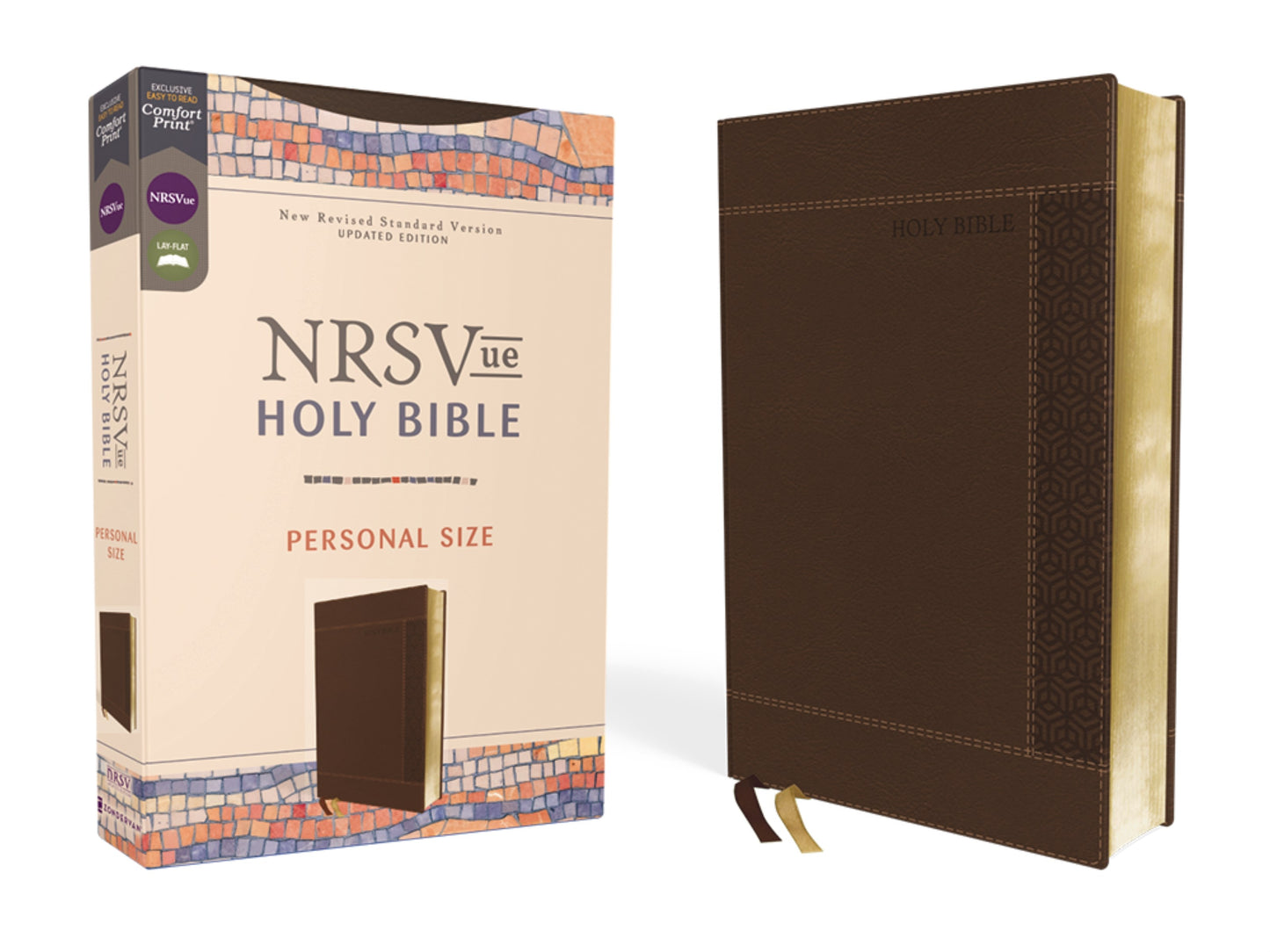 NRSV Updated Edition Holy Bible/Personal Size (Comfort Print)-Dark Brown Leathersoft
