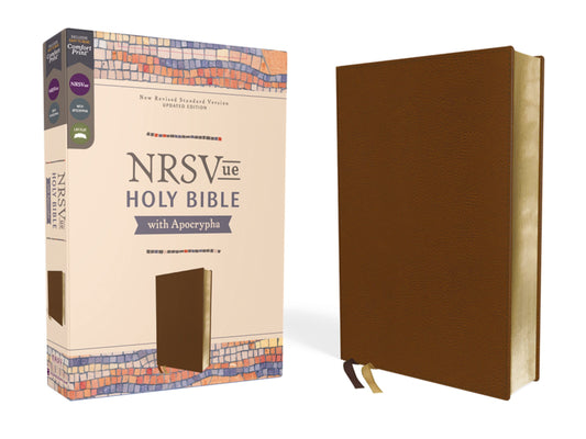 NRSV Updated Edition Holy Bible With Apocrypha (Comfort Print)-Brown Leathersoft