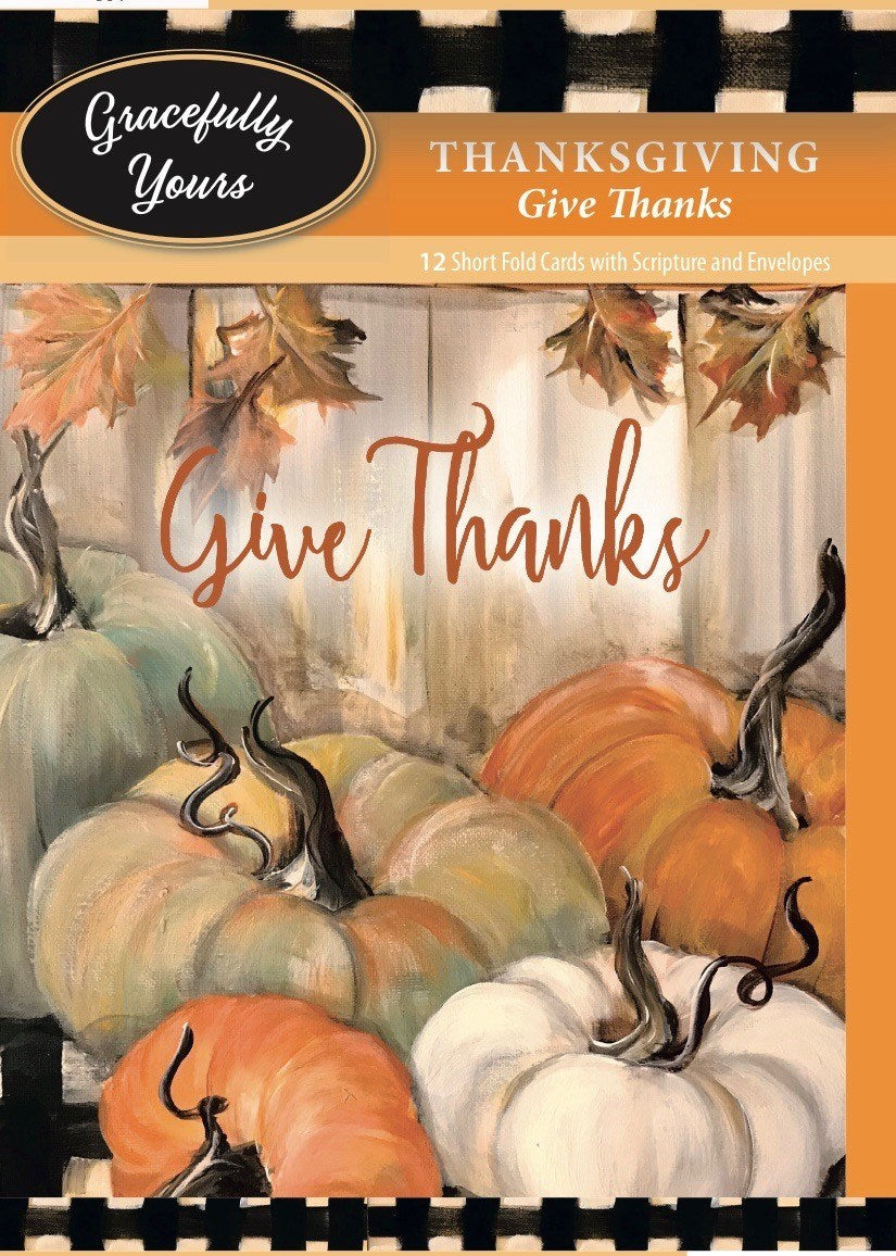 CARD-GRACEFULLY YOURS GIVE THANKS THANKSGIVING #183 (BOX OF 12)
