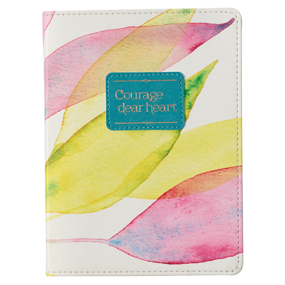 Journal Handy Faux Leather-Citrus Leaves/Courage Dear Heart