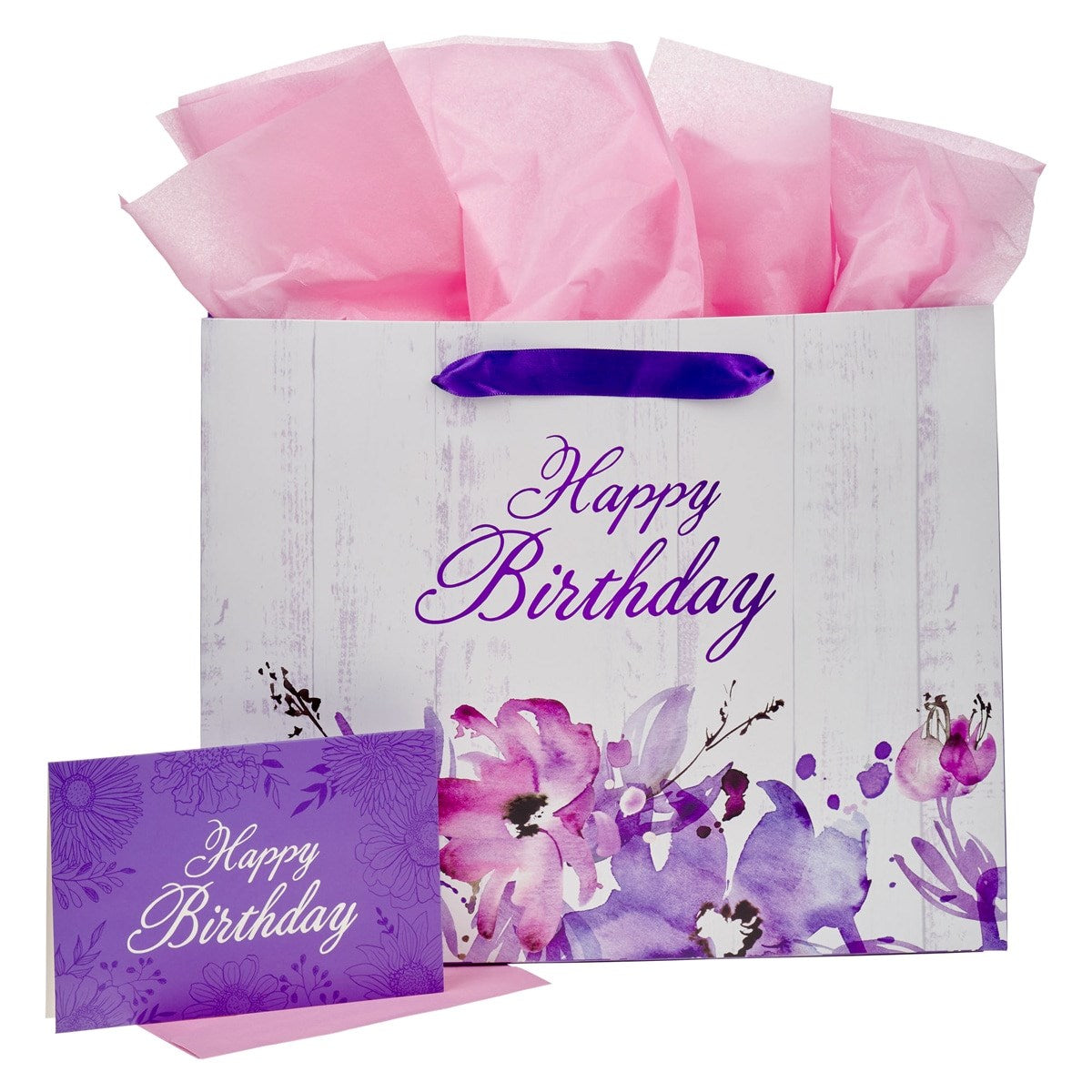 Gift Bag with Card-Large Landscape-Happy Birthday