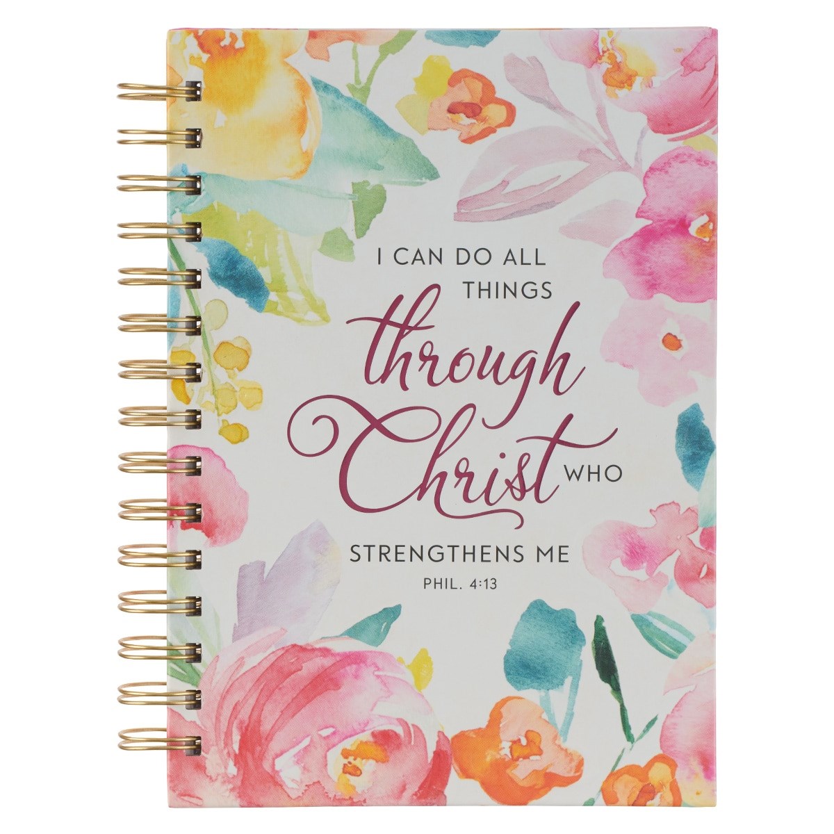 Journal Wirebound LG All Things Through Christ Phil 4:13