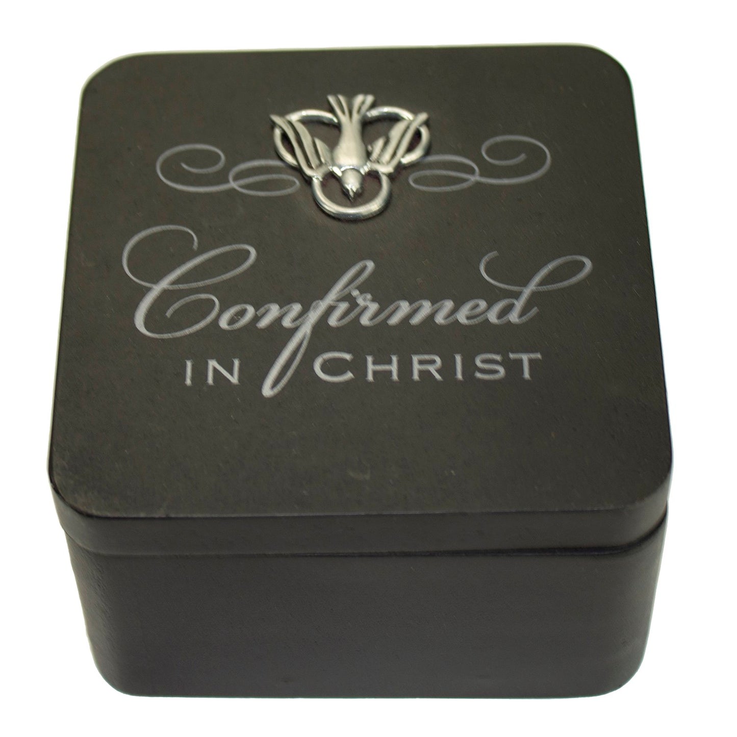 Keepsake Box-Confirmed In Christ-Black (4" x 4" x 2")